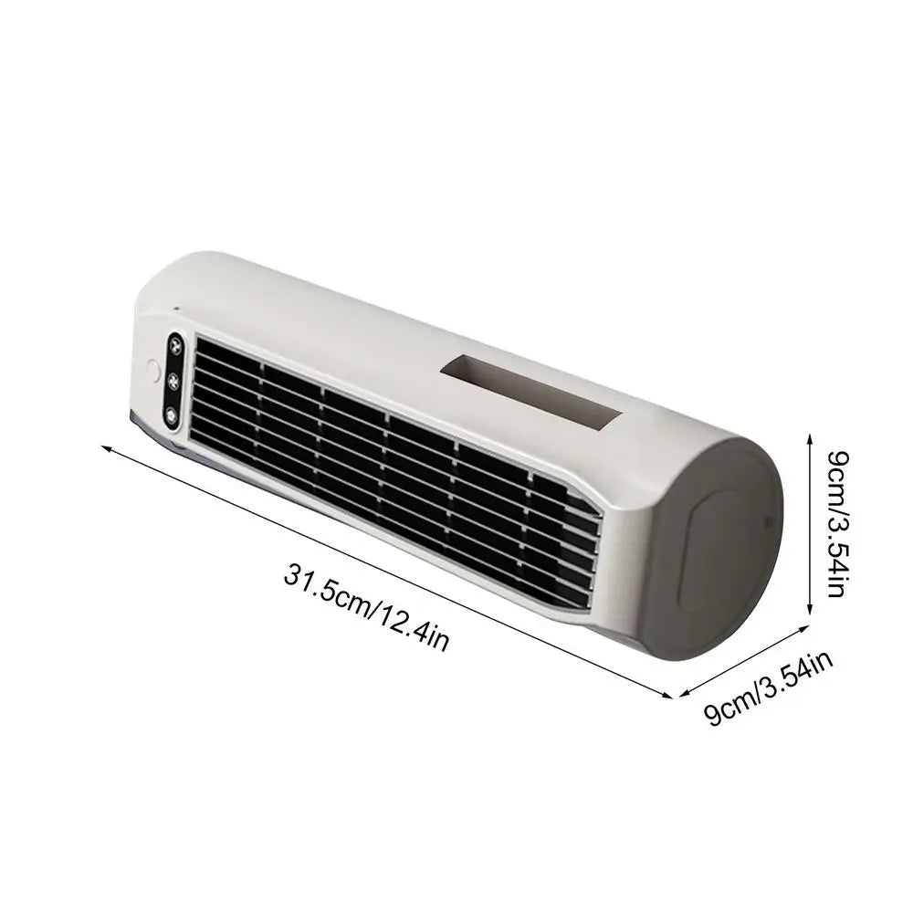 Portable Air Conditioning Fan Silent Household Rechargeable Tower Fan Vertical Desktop Air Cooler For Bedroom Living 3 Speeds Oasis Select White