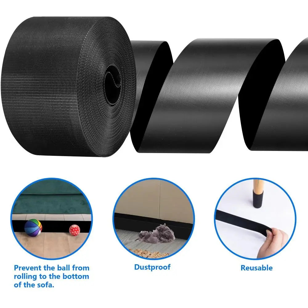 Durable 3/6/10M Sofa Toy Blocker Adhesive Strap Dustproof Under Couch Blocker Adjustable Nylon Sofa Edge Baffle Oasis Select