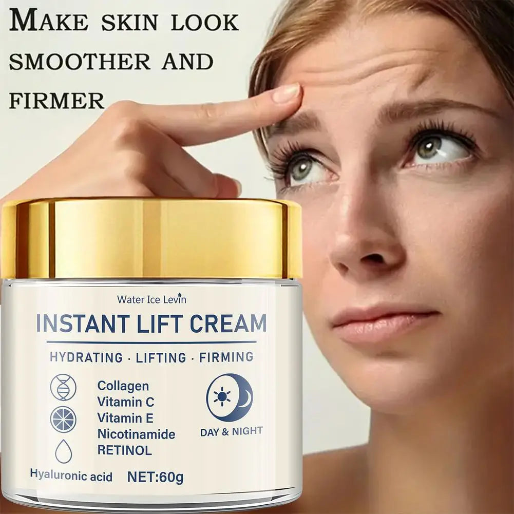 60g Instant Lift Face Cream Firming Skin Tightening Anti Wrinkle Collagen Hyaluronic Acid Hydrating Nourishing Facial Moisturize Oasis Select