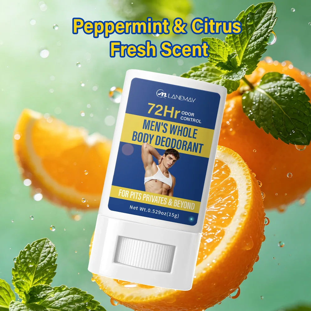 Lanemay Men's Whole Body Deodorant Stick | 72-Hour Freshness