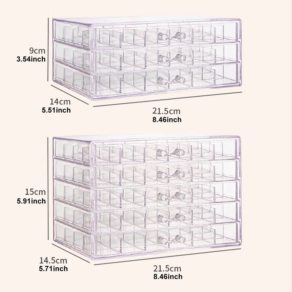 1pc Jewelry Drawer Storage Box, Transparent Display Box, Earring, Ring, Necklace Organizing Container with Compartments Oasis Select
