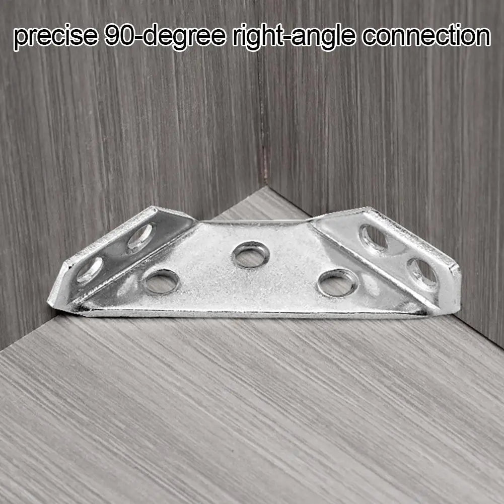4/10/20pcs Stainless Steel Corner Brackets 90° Angle Three-sided Support Thickened Universal Furniture Fixed Bracket Connector Oasis Select