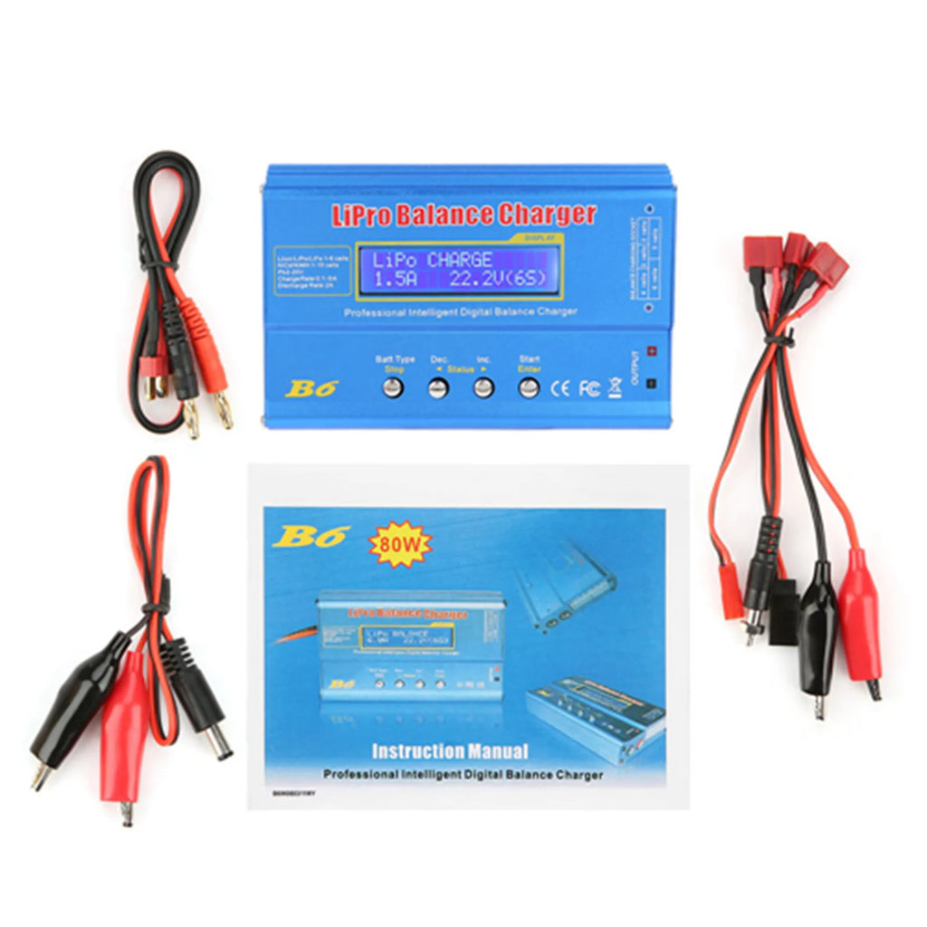 B6 80W Digital LCD Balance Discharger for LLiPo NiMH RC Battery Battery Balanced Oasis Select