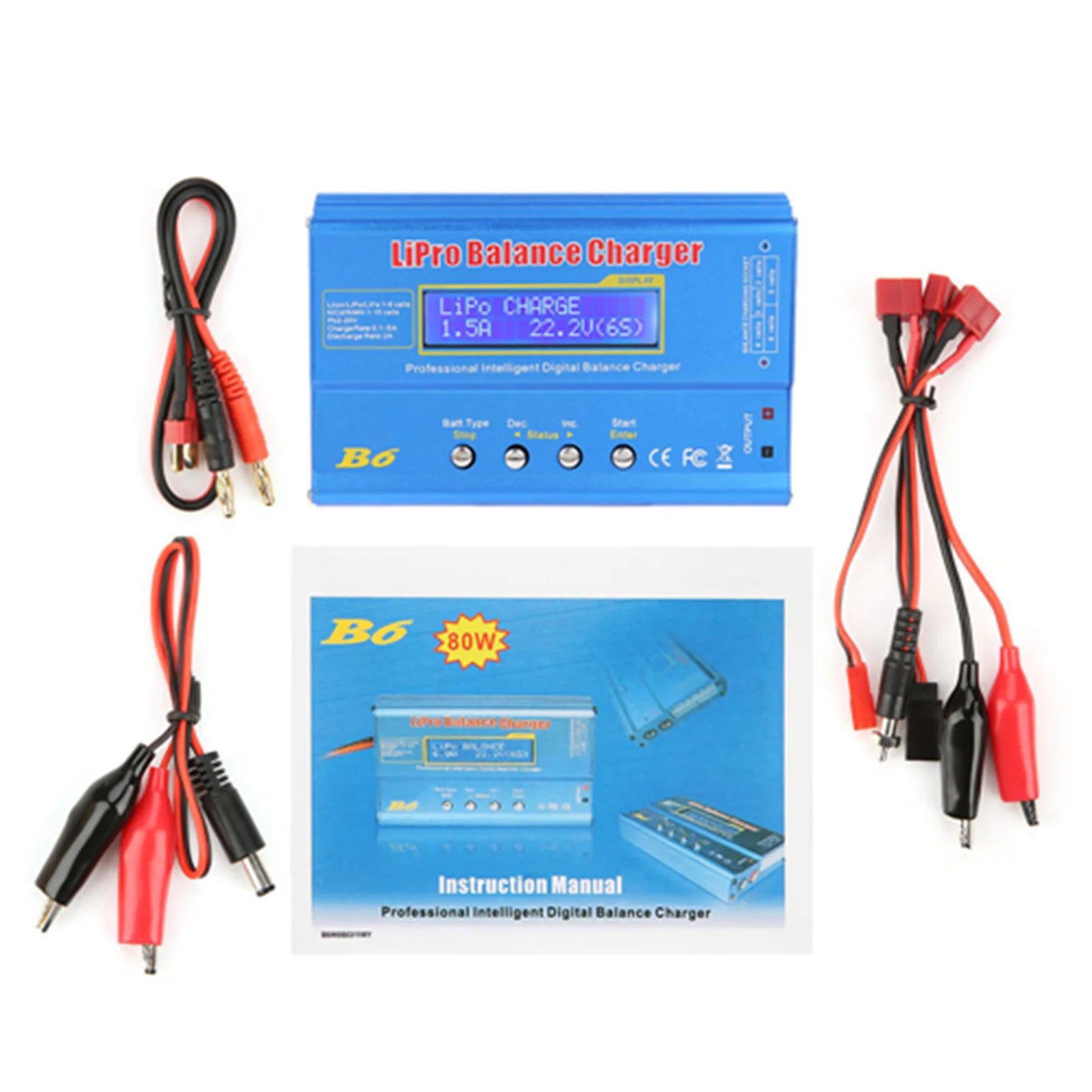 B6 80W Digital LCD Balance Discharger for LLiPo NiMH RC Battery Battery Balanced Oasis Select