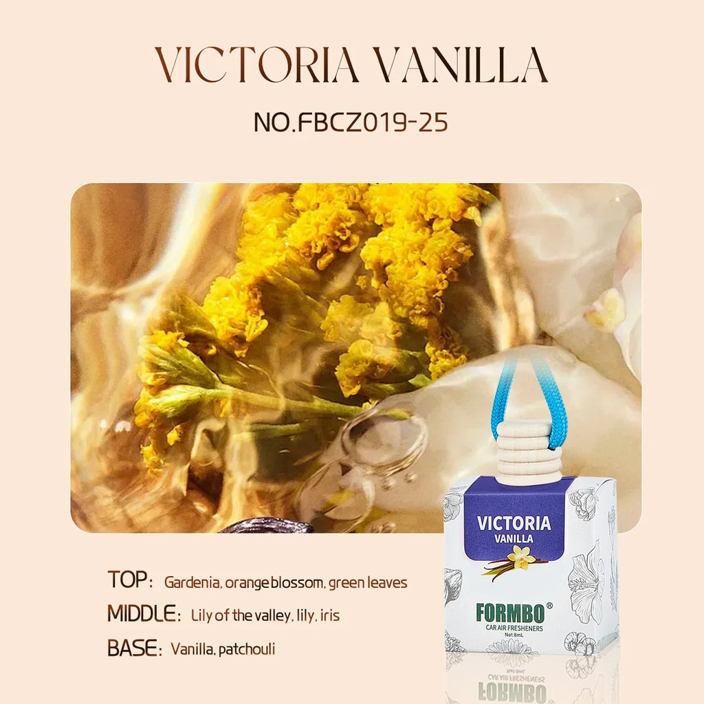 Essential Oil Car Air Freshener – Long-Lasting Liquid Diffuser Car Air Freshener Oasis Select VICTORIA VANILLA