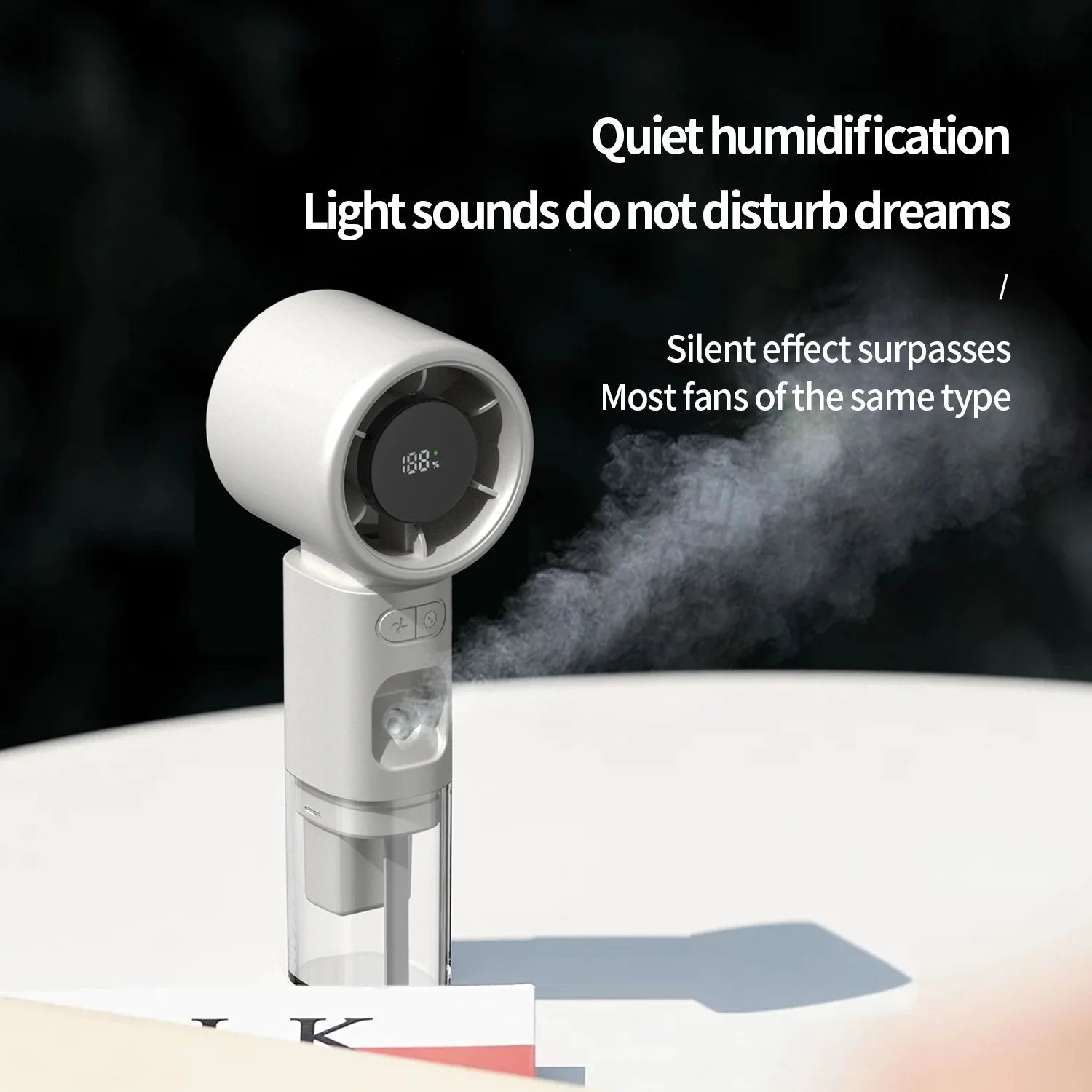 URGGU Portable Handheld Misting Fan | Digital Display & USB
