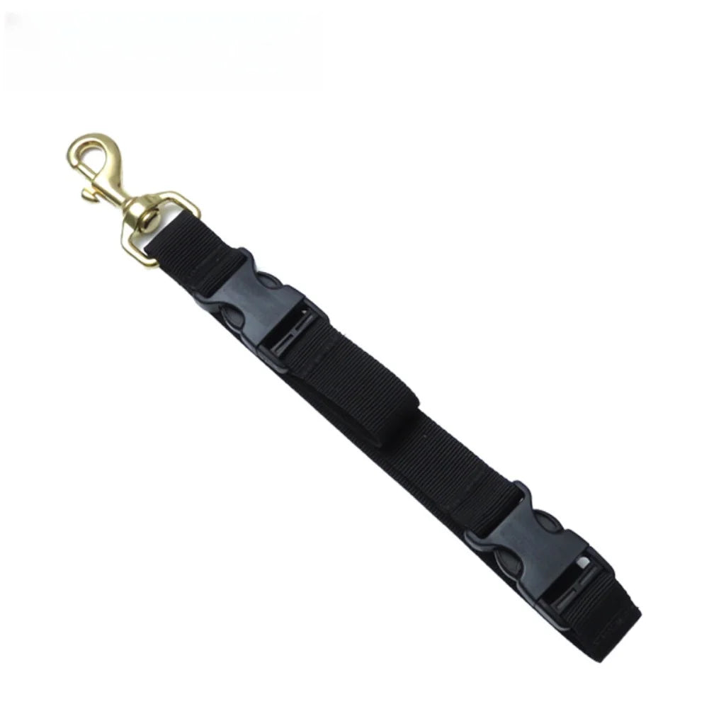 1pc Diving Lanyard Clip 255x25mm Multi-Purpose Frog Shoe Buckle Lift Cord Clip Fin Holder For BCD Side Mount Hanging Accessories Oasis Select black