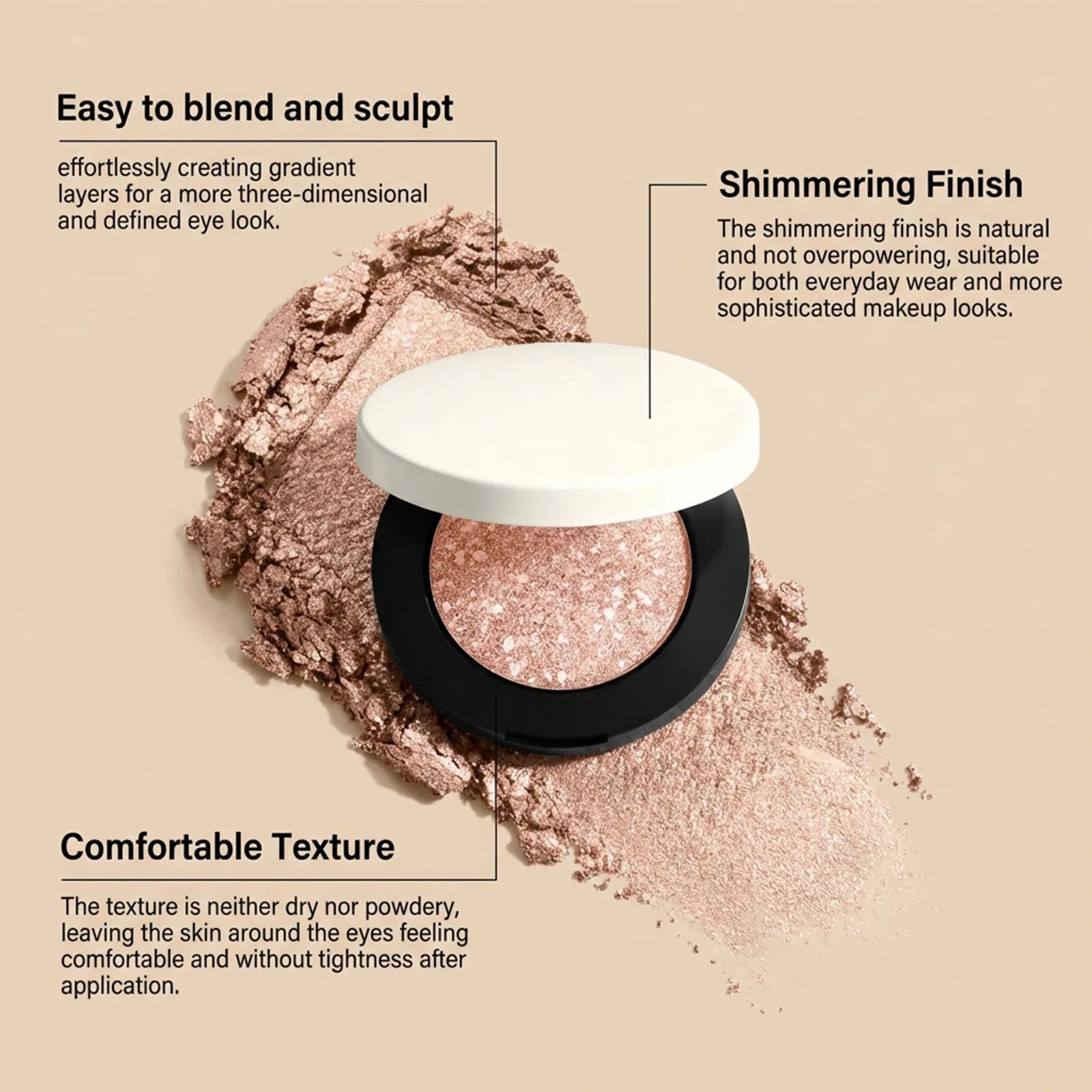 Shining Eye Shadow Palette Matte Shimmer Professional Color Blendable Natural Daily Makeup Charm Fashion Eyeshadow Makeup Powder Oasis Select