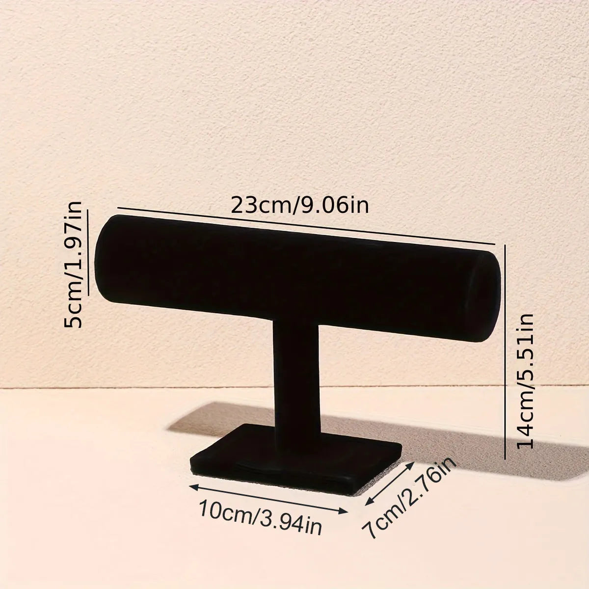 1pc T-shaped bracelet stand, bracelet and necklace display stand, watch storage stand, desktop vertical jewelry stand Oasis Select black