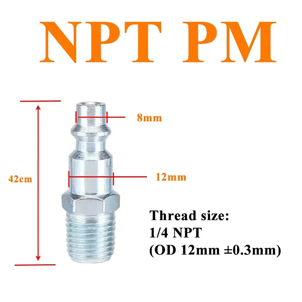 NPT 1/4 Quick Release Pneumatic Fitting Connector – US Type
