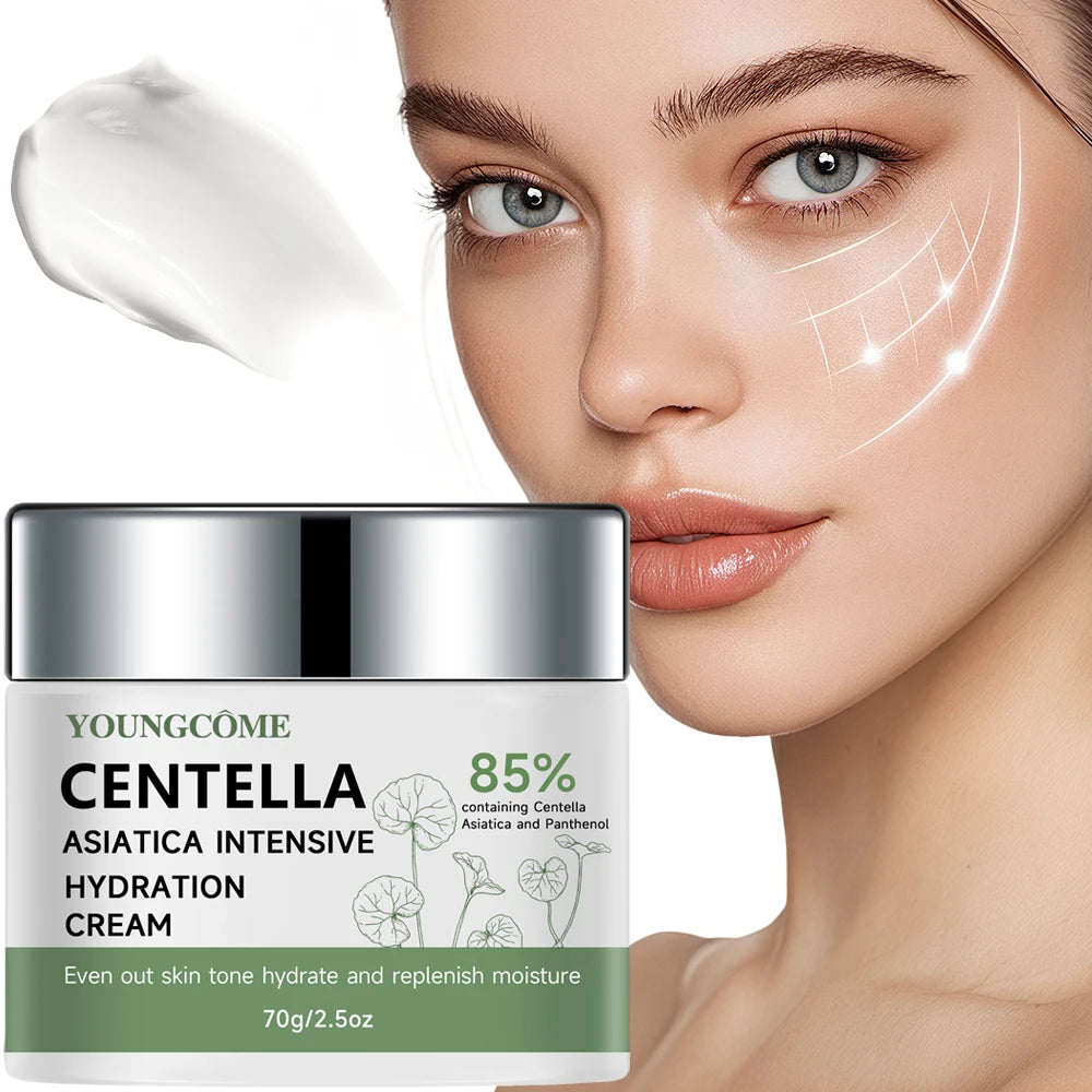 40/70G Cica & Panthenol Moisturizing Cream - Hydrating Face Lotion for All Skin Types, Soothes & Balances Skin Oasis Select