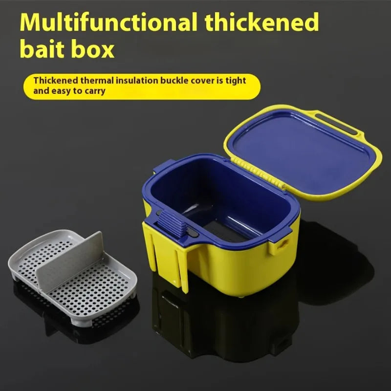 Breathable Live Bait Storage Box Insulated Moisture-preserving Container for Earthworms Lures Hooks Outdoor Fishing Gear Oasis Select