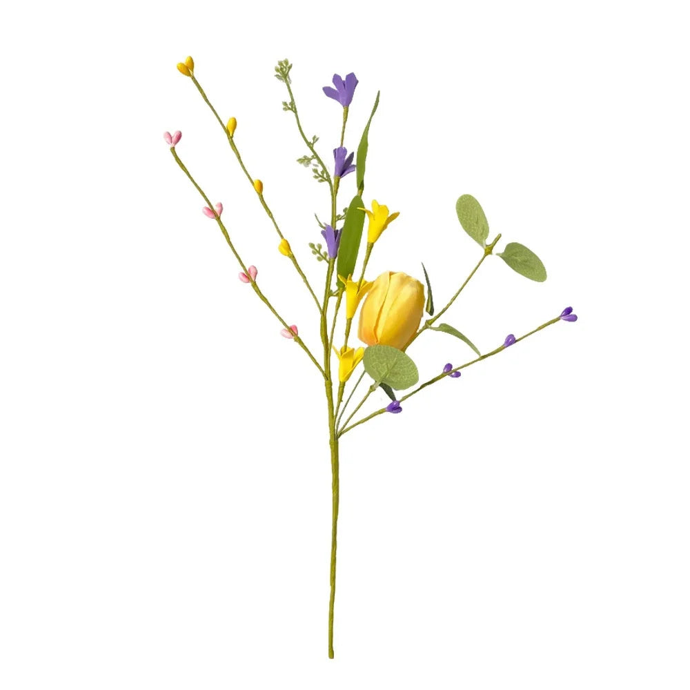 2025 Easter Egg Flower Bouquet, Artificial Flowers Berry Cuttings Spring Flower, Home Decoration, Simple Flower Ornaments Oasis Select Style 5