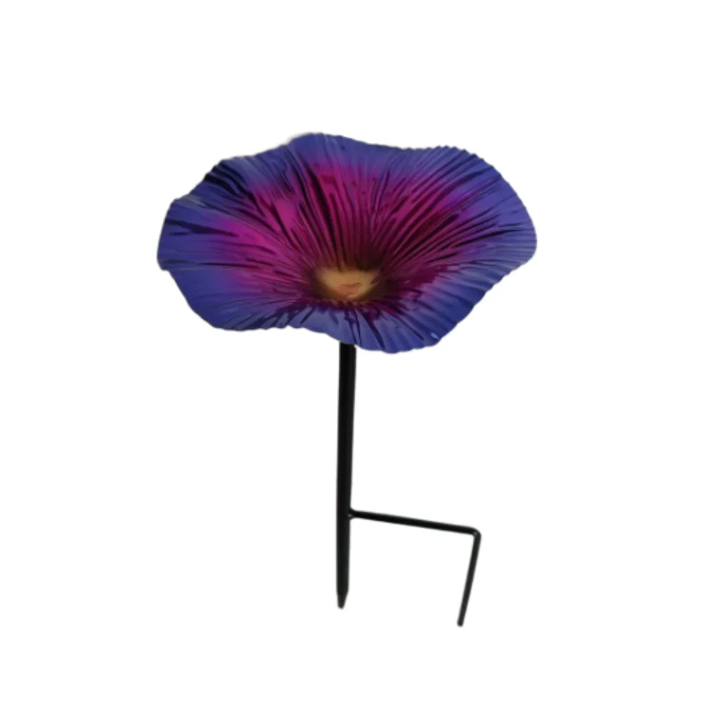 Flower Shaped Bird Feeder And Bath Metal Garden Decor For Outdoor Wildlife Watching Bee Watering Station Oasis Select