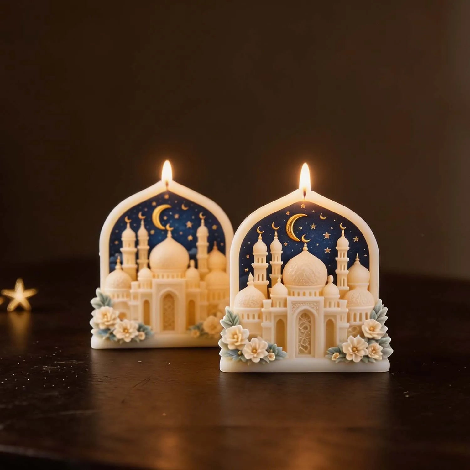 Ramadan Eid Mold Easy Demold Mosque Silicone Mold 3d Candle Mold For Eid Al-Fitr Diy Crafts Ramadan Oasis Select