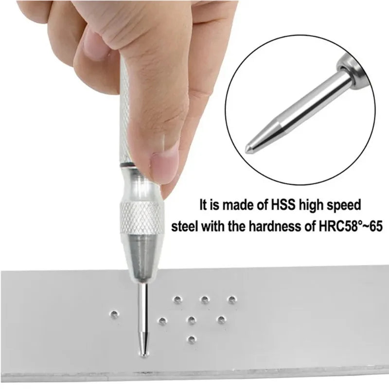 Manual Center Punch Locator High Hardness Punch Tool Drill Bit Woodworking DIY Tool Punch Centering and Punching Tool Oasis Select