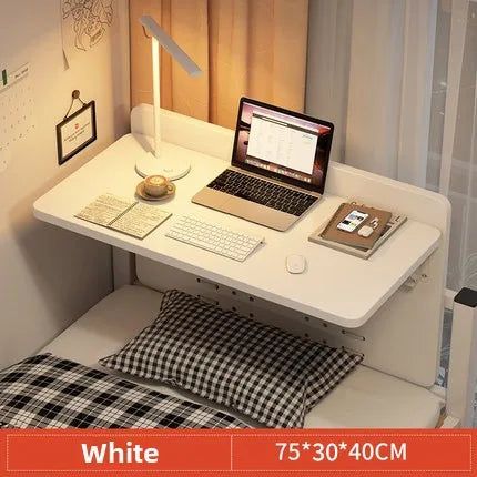 Multi-functional Household GoodsComputer Desk Simple Table Dormitory Suspended Foldable Desk Bunk Artifact Oasis Select White 75 30cm