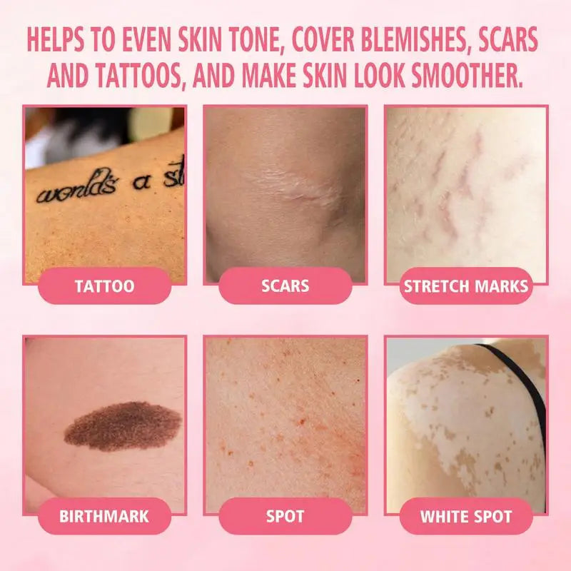 Waterproof Body Concealer Freckles Scars Cover Long-lasting Makeup Cosmetic Spot Hide Makeup Cover For Arms Legs 100ml Oasis Select