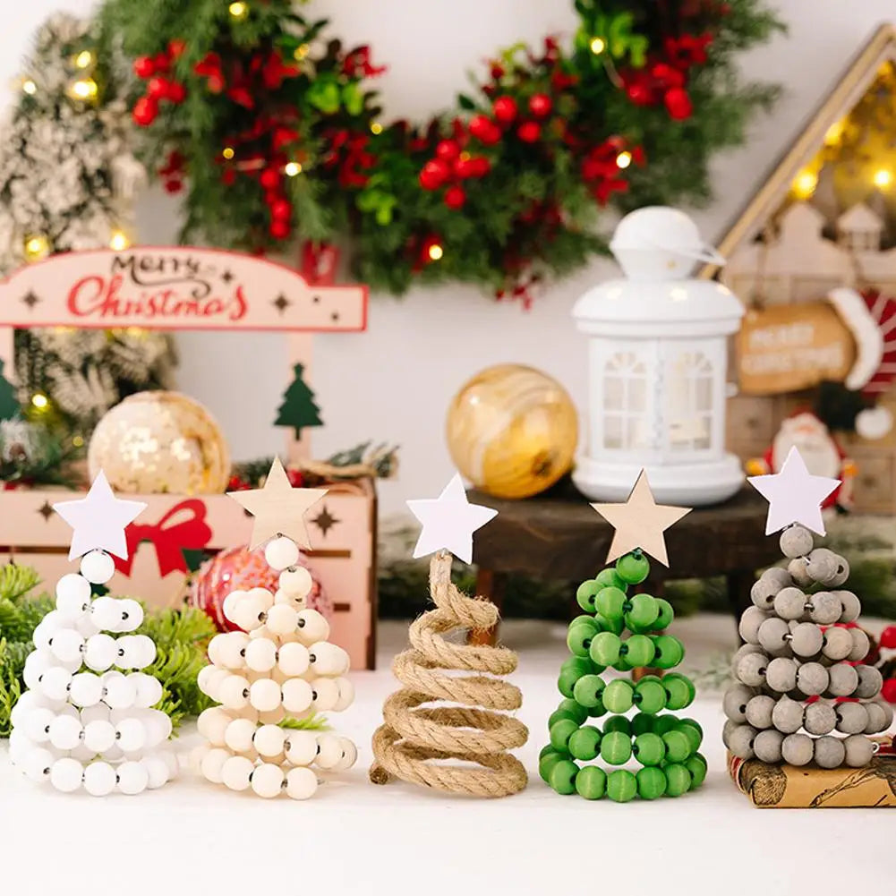 New Nordic Wooden Christmas Tree Ornament 1Pcs Creative Desktop Decoration Christmas Decor Oasis Select
