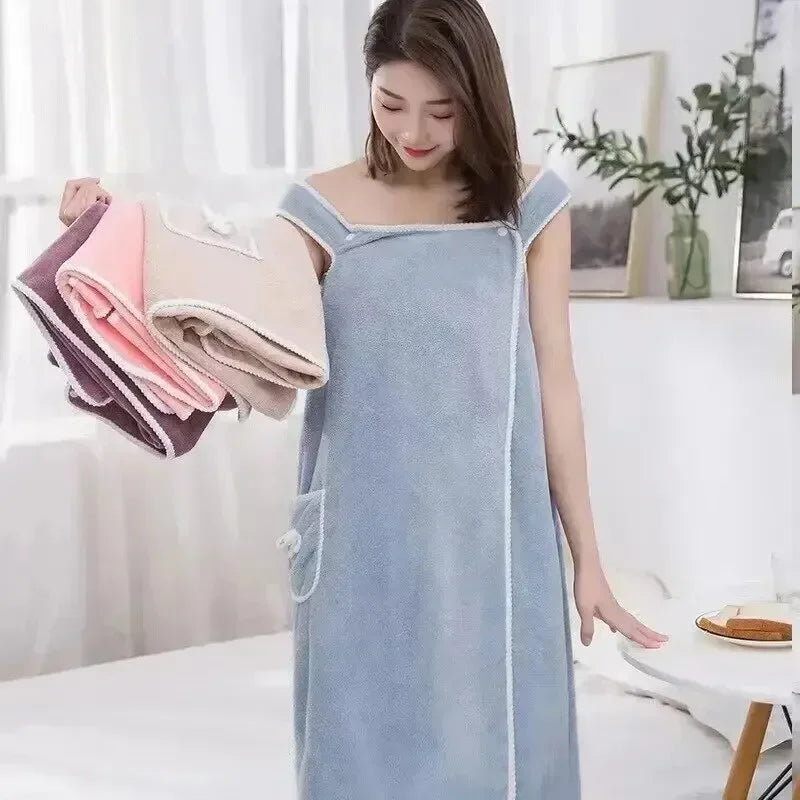 Womens Bath Towels Girls Wearable 140*85Cm Fast Drying Bathing Beach Spa Bathrobes Wash Clothing, Shower Bath And Gym Towel Oasis Select