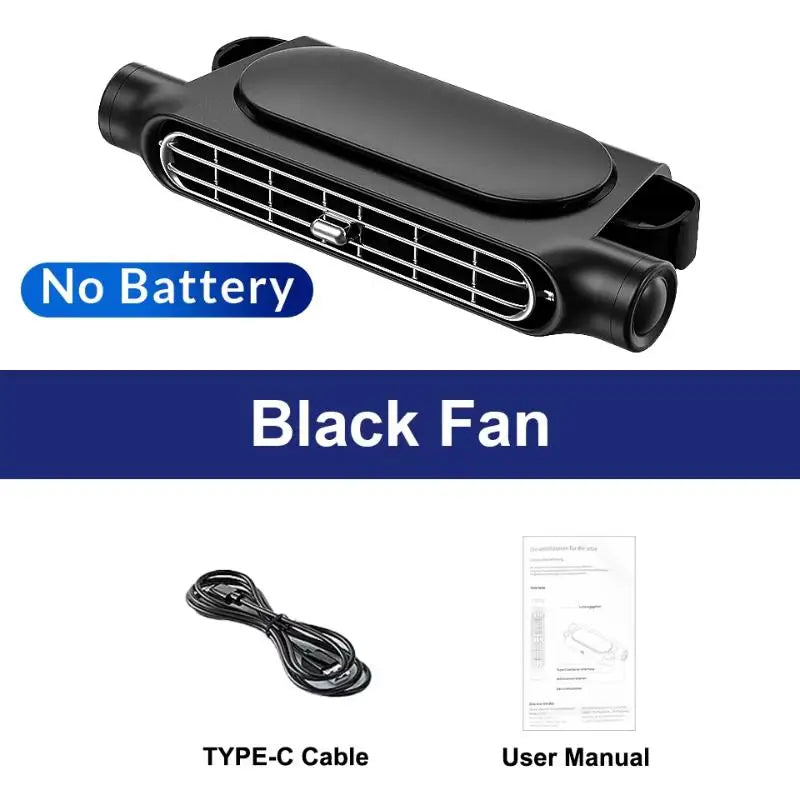 Portable Car Seat Cooling Fan Car Rear Backrest Electric Fan USB Power Supply Fan Air Conditioner Car Interior Accessories Oasis Select one size A1