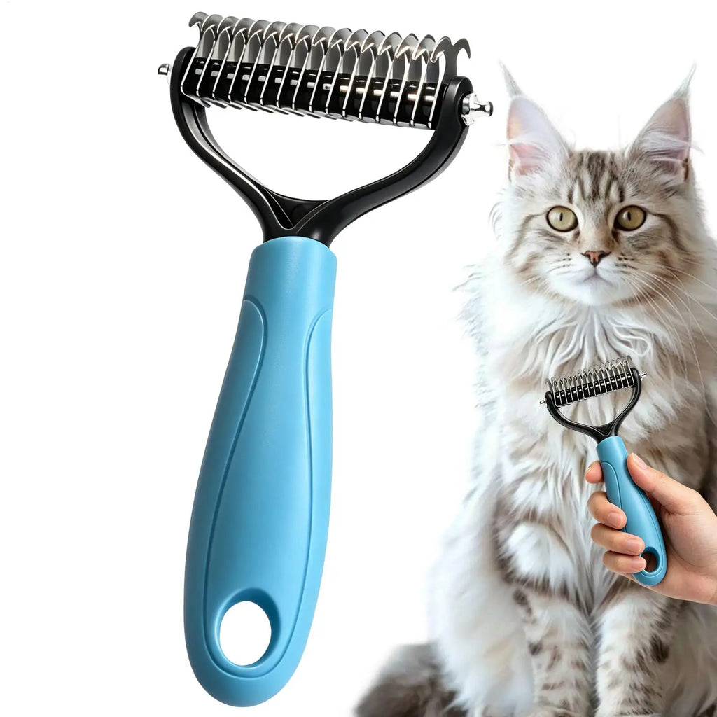 Pet Deshedding Brush Cat Comb Cleaning Hair Remover Grooming Tool for Dog and Cats De-Matting Comb Cleaning Pets Supplies Oasis Select