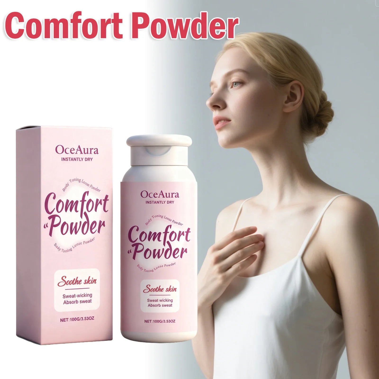 Comfort Powder All Over Body Powder Sweat Wicking Odor Resistant Chafing Prevention Talc-Free Dry Comfort for Women & Men Oasis Select Default Title