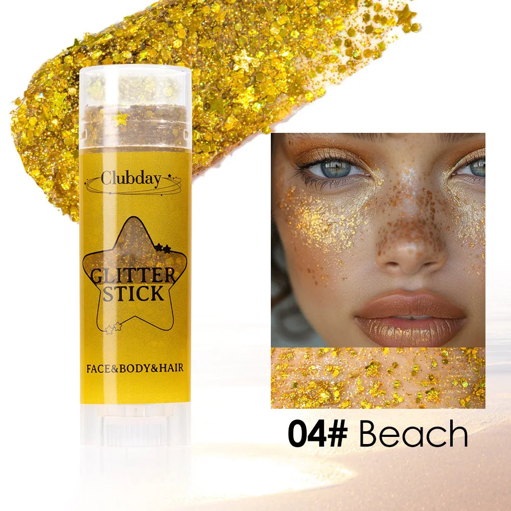 Glitter Gel Stick – Lip, Cheek & Body Sparkle Balm | High Shine