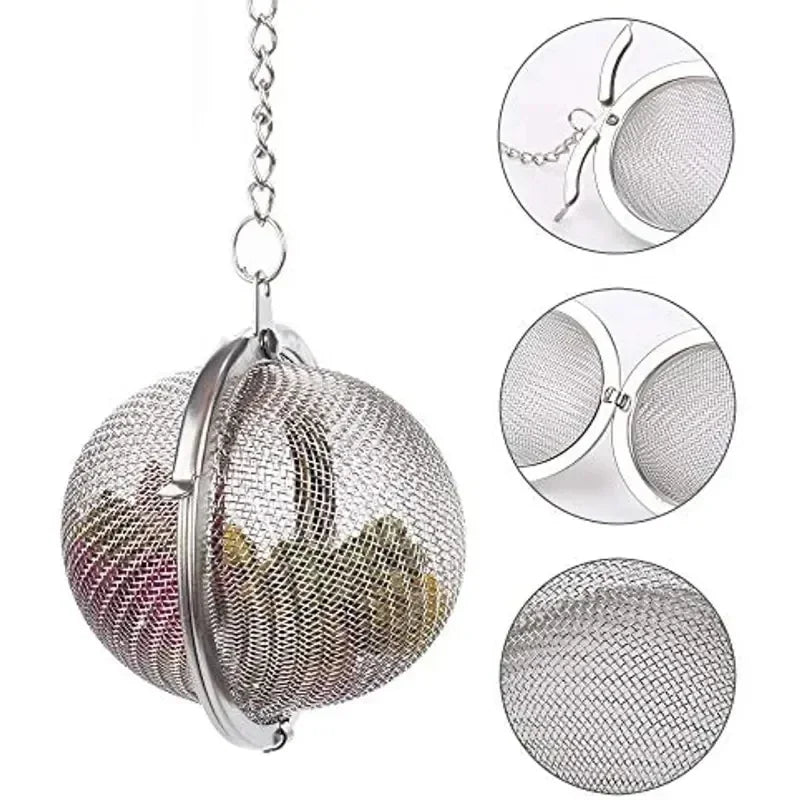 Stainless Steel Tea Ball Mesh Tea Infuser StrainersPremium Tea Filter Tea Interval Diffuser for Loose Leaf Tea Oasis Select