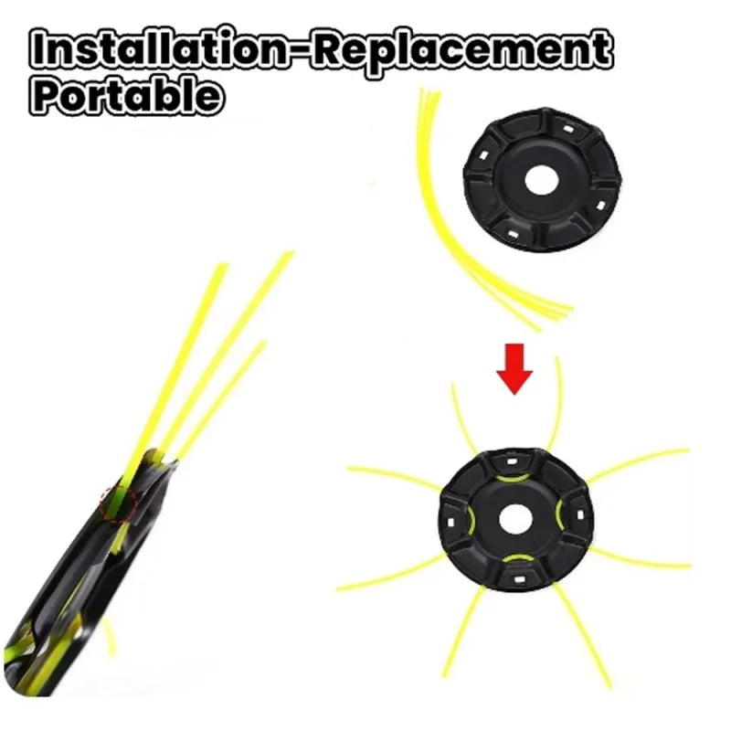 Steel Lawn Mower Head Free 4 Lines Replacement Lithium Grass Trimmer Head Removal Of Garden Weed Brushcutter Part Oasis Select