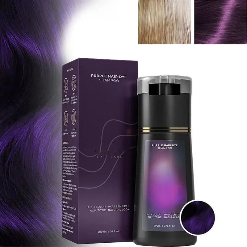 3-in-1 Hair Dye Shampoo – Color, Nourish & Oil Control Hair Dye Shampoo Oasis Select Purple