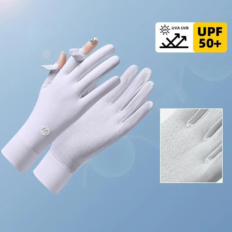 Ice Silk Gloves for Women 1 Pair Summer Sun Protection Lightweight UV Proof Gloves for Outdoor Sports and Travel Oasis Select 1 Purple