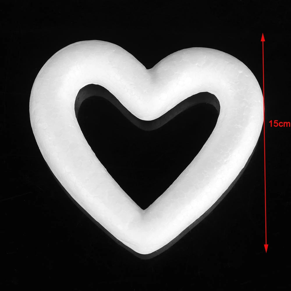 4/6/8/10 inch DIY Practice Heart Shaped Model Cake Foam Mold Polystyrene Sugarcraft Dummy Party Kitchen Accessories Oasis Select 15cm