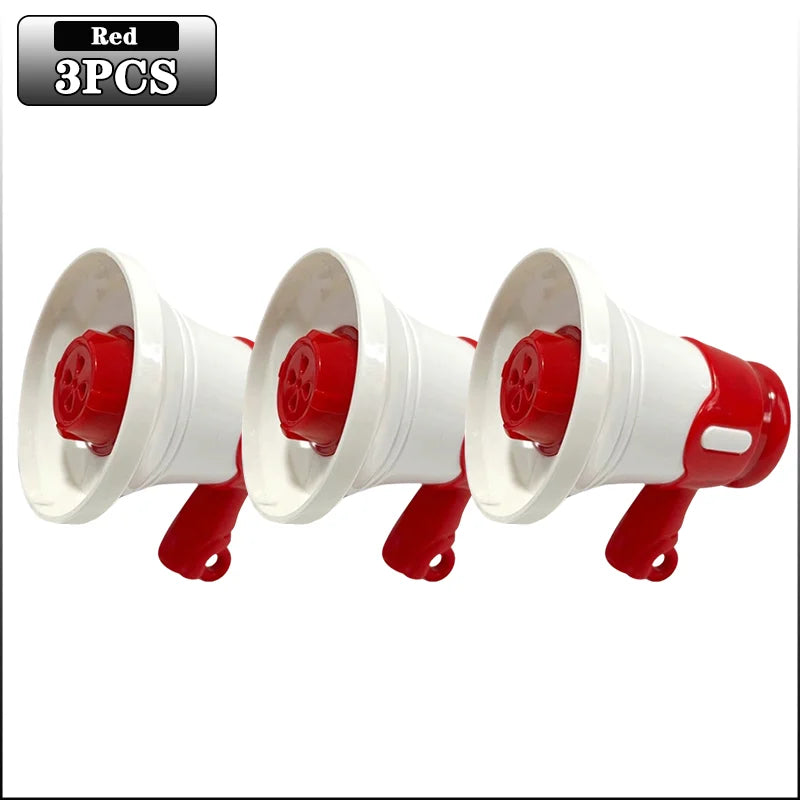 Mini Megaphone with Recording Function Portable Loudspeaker Toy Keychain Funny Novelty Gift for Parties Events Decompression Oasis Select Red-3PCS