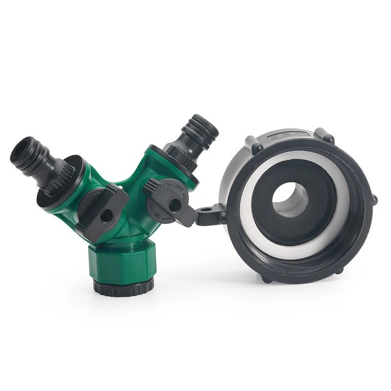 Garden 2 Way Water Pipe Connectors Pipe Adapter Hose Y Shape Splitter Valve Three Way Plastic Valve with Switch Oasis Select