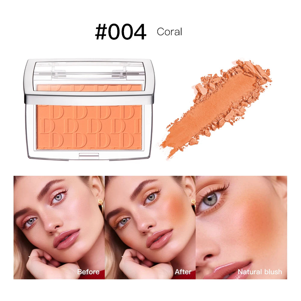 Hot Matte Embossed Blush Palette Rosy Blusher Facial Blush Powder High Pigmented Pink Coral Rouged For Cheeks Smooth Cosmetics Oasis Select 004 Coral