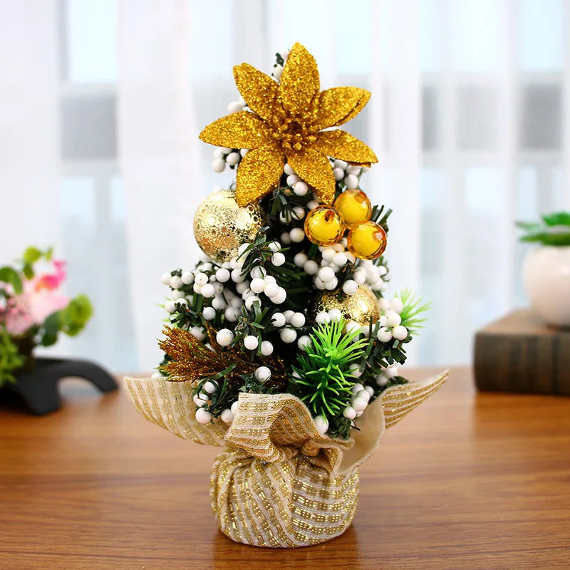 Christmas Tree 20CM Mini Set Table Decoration for Children Small Decorative Christmas Ball home decor Oasis Select