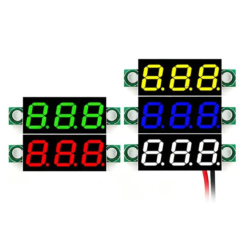 DC 5–30V Mini LED Digital Voltmeter | 0.28" Panel Voltage Meter
