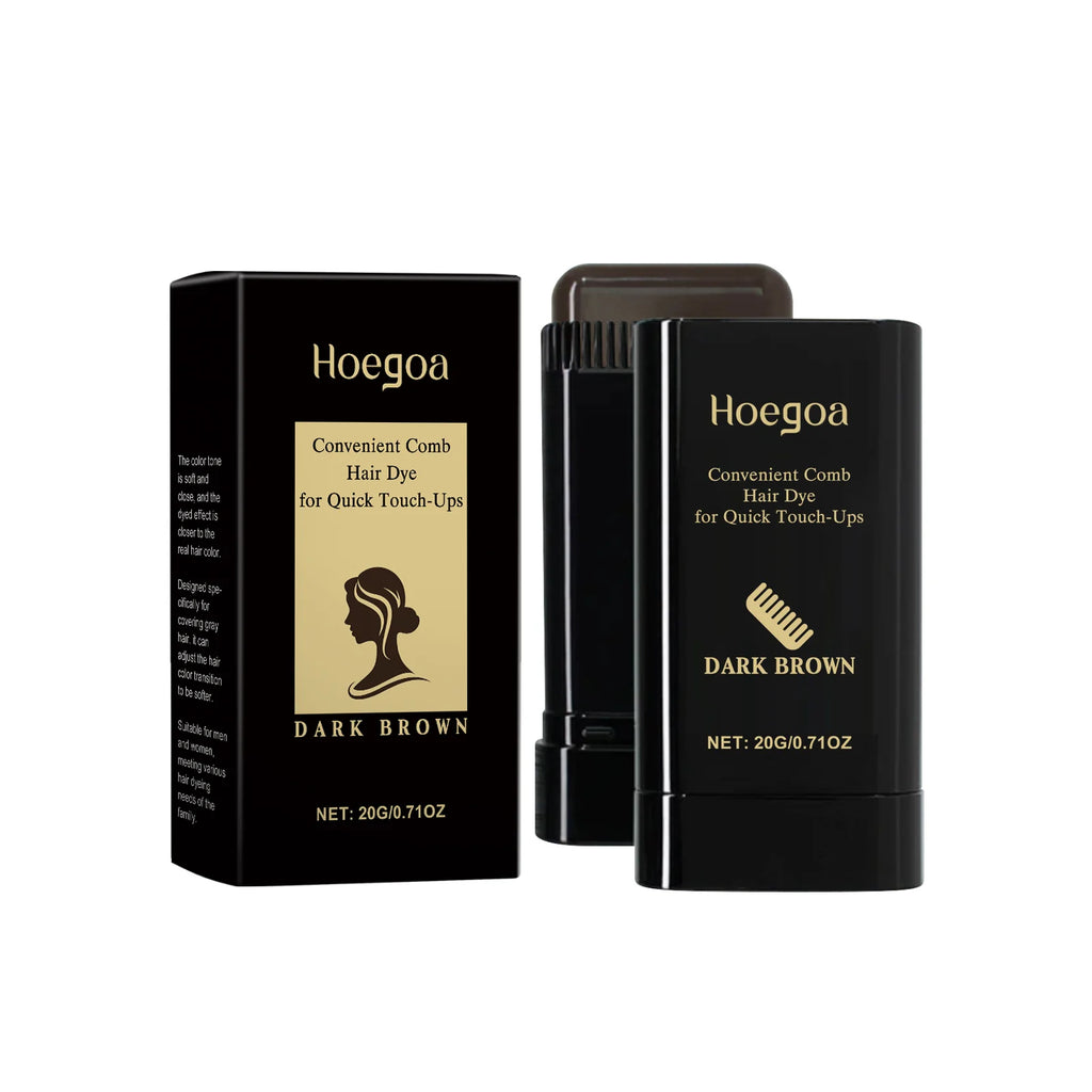 HOEGOA Temporary Hair Color Stick – Gray Root Concealer Temporary Hair Color Oasis Select Dark Brown Boxed