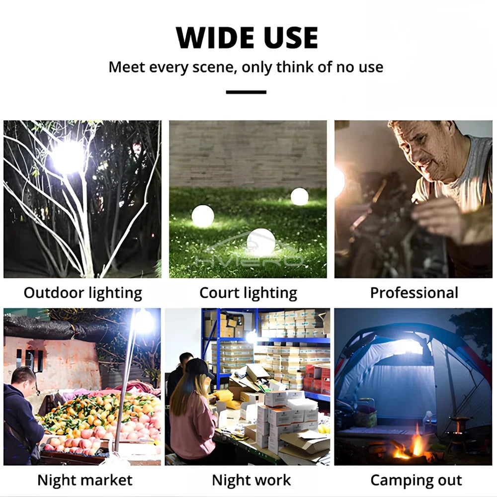HVIERO Solar LED Hanging Lamp – IP65, 5 Modes, Remote Control