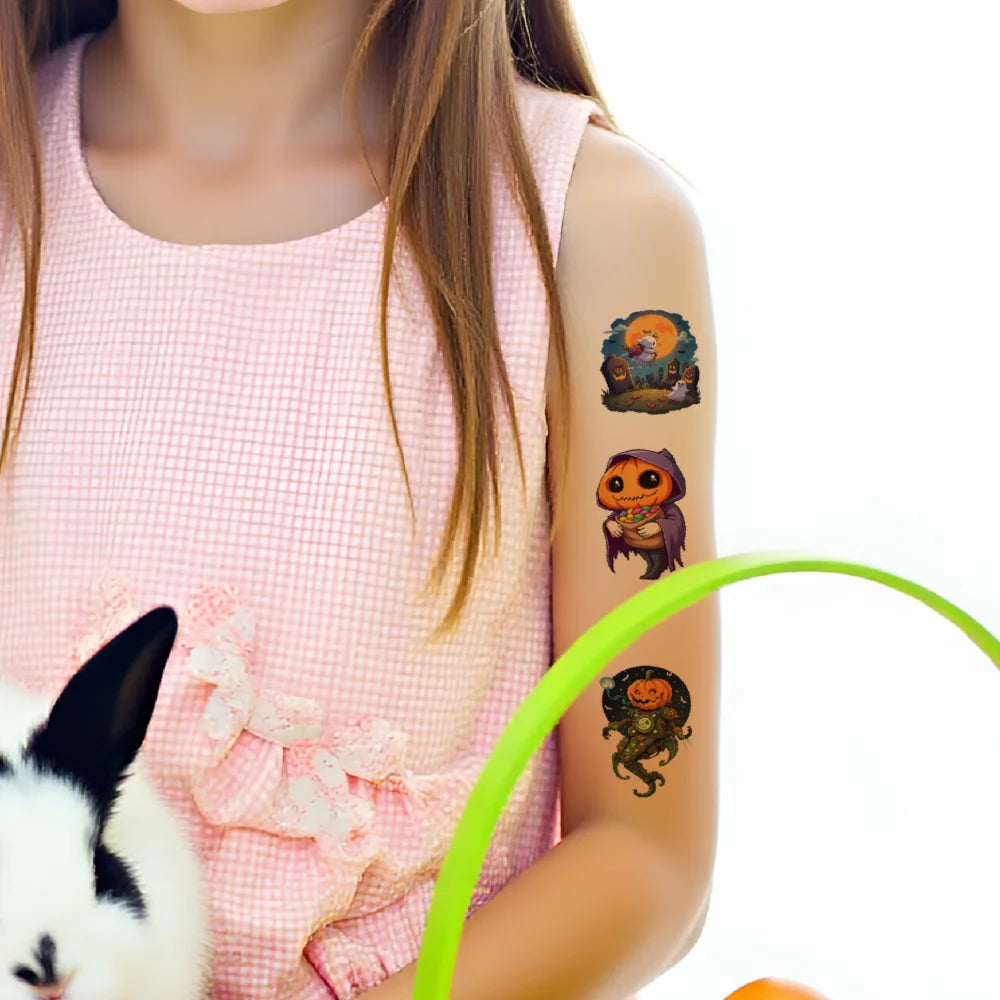 54pcs Halloween Temporary Tattoo Stickers – Waterproof Body Art Temporary Tattoo Stickers Oasis Select