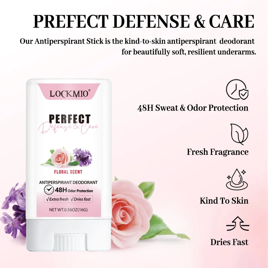 Antiperspirant Deodorant Stick Perfume Antiperspirant Cream 48h Long Lasting Refreshing Fragrance Body Odor Remover for Summer Oasis Select