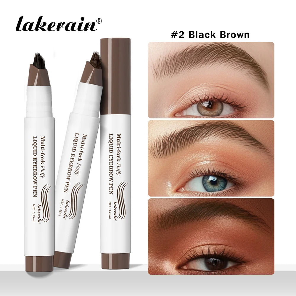 Multi-Fork Fluffy Liquid Eyebrow Pen waterproof Long Lasting Brow Natural Smooth Simulated Fine Flu Brow Pencil Eye Makeup Oasis Select