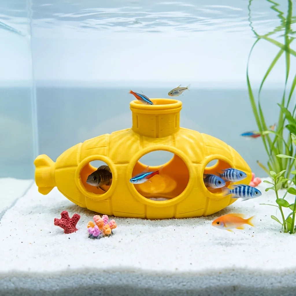 Submarine Fish Tank Decoration Aquarium Decoration The Hiding Place of Small Fish Submarine Excellent Gift for Fish Farming Oasis Select