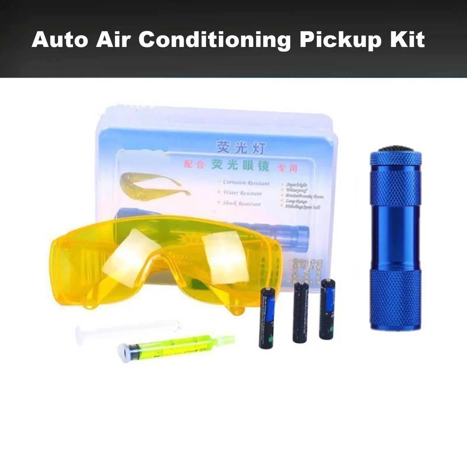 Car AC Leak Detector Kit Refrigerant Leak Test Detection Tool Kit Leakage Tester Light Professional Versatile Car repair Tool Oasis Select