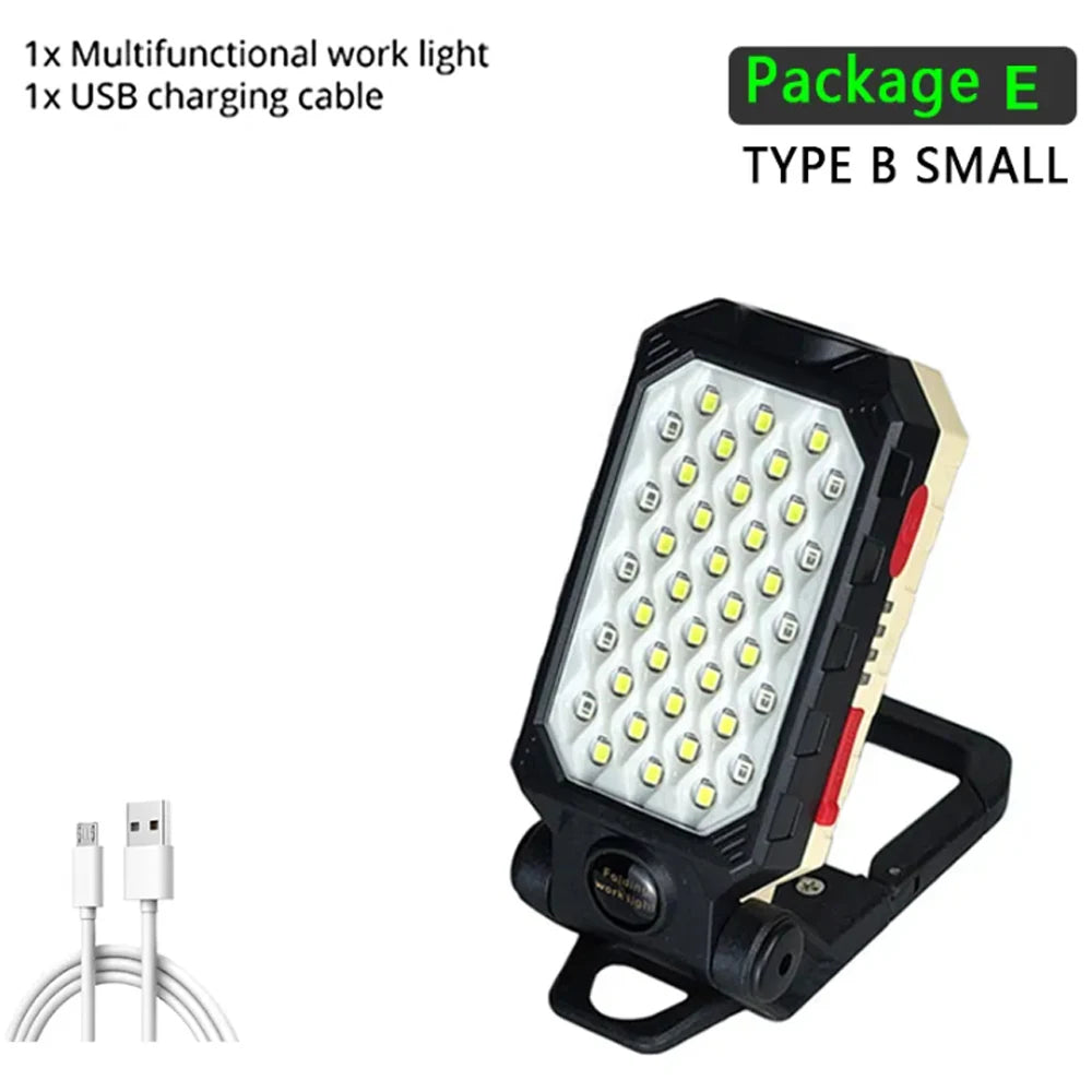 ZHIYU LED COB Work Light – Rechargeable Magnetic Lantern