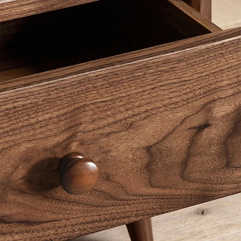Nordic Walnut Wood Handle T Bar Drawer Knobs Cupboard Long Pulls Kitchen Cabinet Door Handle Furniture Decorate Pulls and Knob Oasis Select