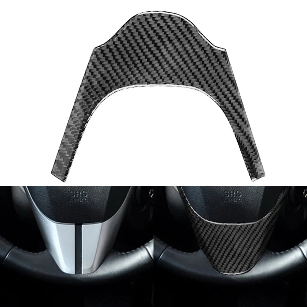 Carbon Fiber Cover Sticker Mazda3 Steering Wheel Cover Premium Material Stylish Design Easy Installation Enhanced Grip Oasis Select