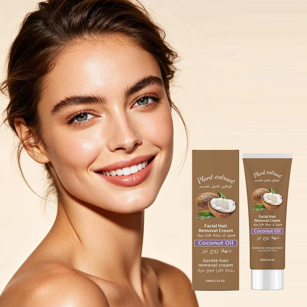 Coconut Hair Removal Cream – Painless Face & Body Depilatory Hair Removal Cream Oasis Select