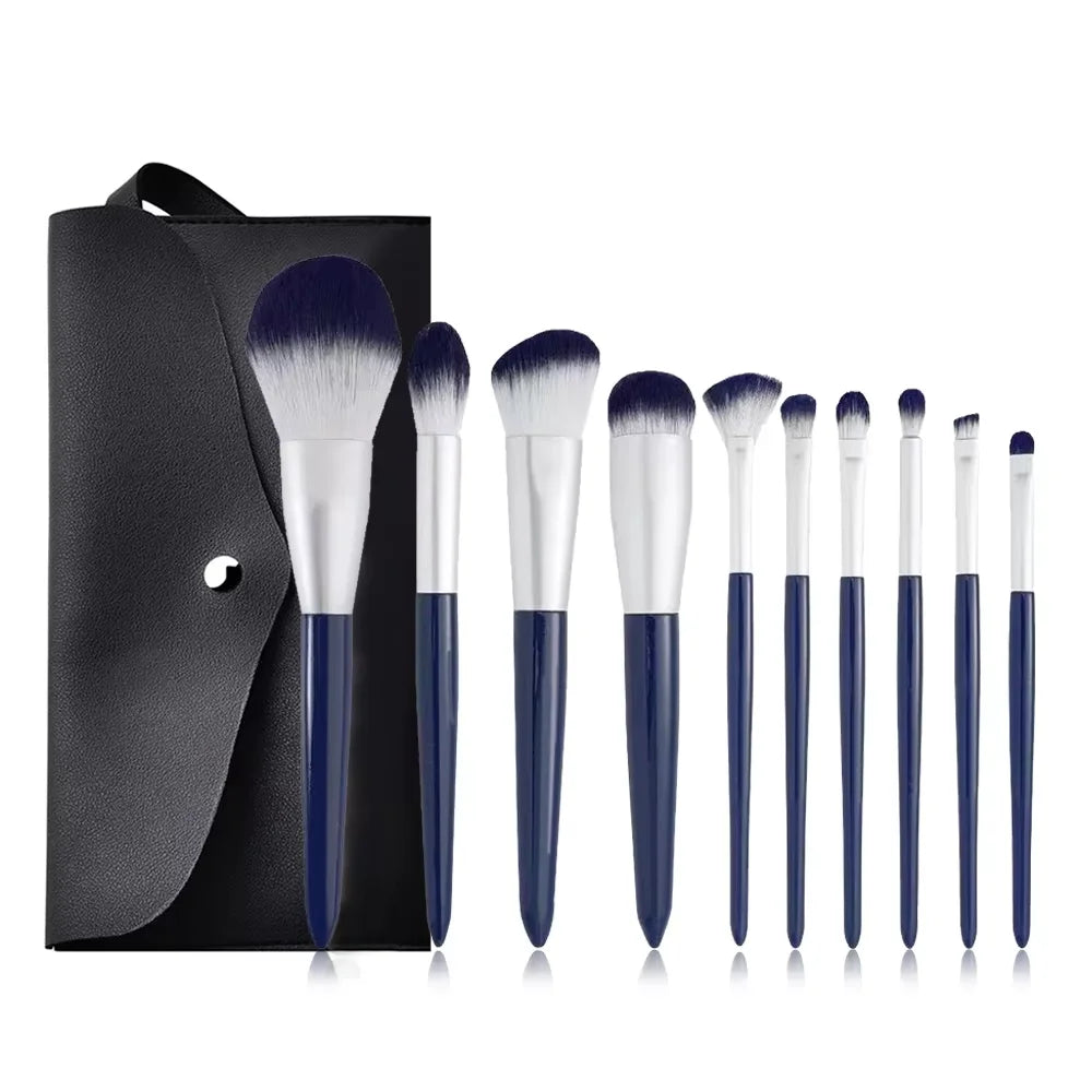13/33pcs Professional Makeup Brush Set with Accessories for Combination Skin- Featuring Soft Brushes，Suitable for Beginners Oasis Select China Mainland blue with bag